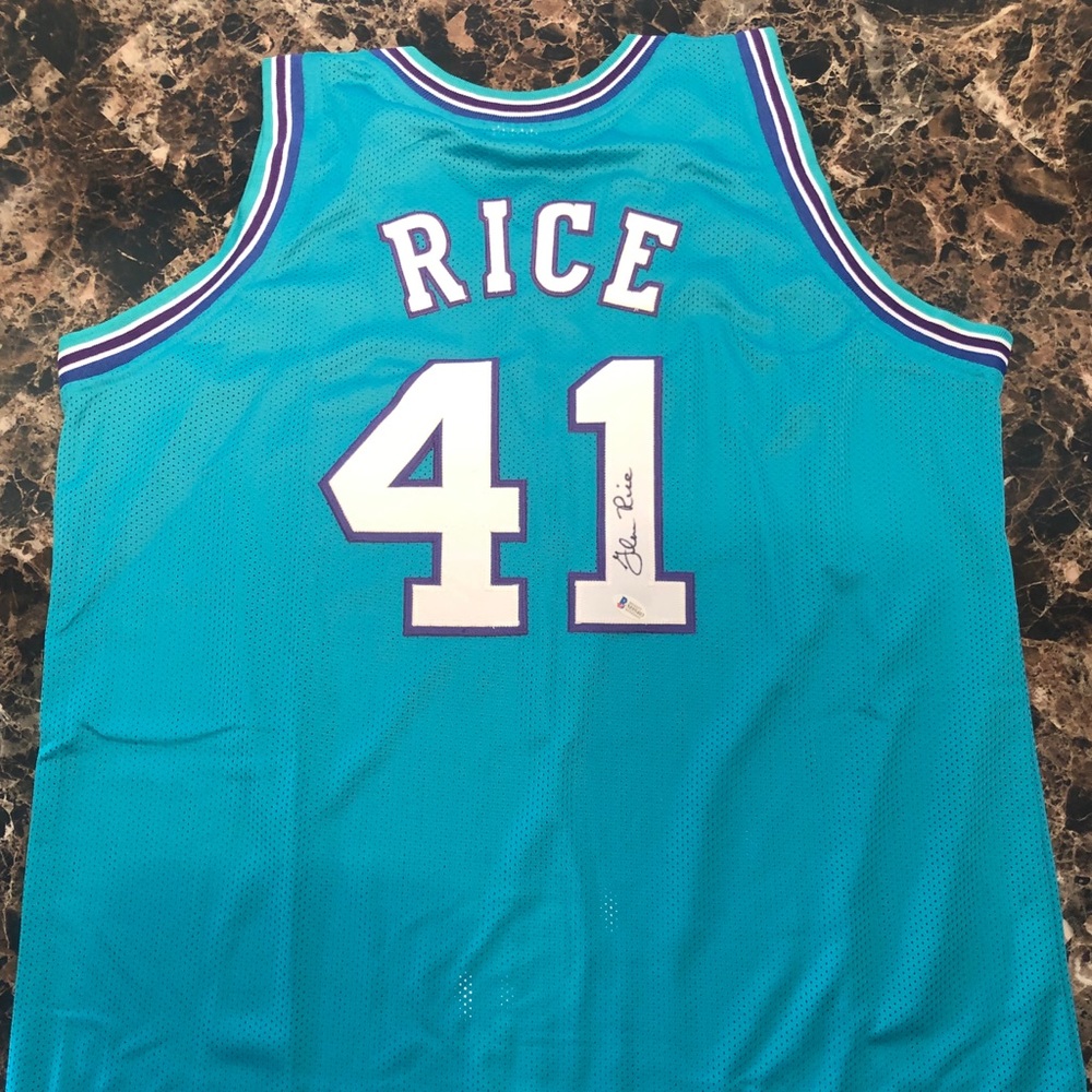 Glen Rice Signed Charlotte Hornets Jersey